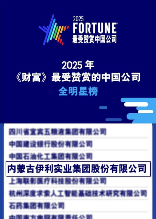 商業(yè)與社會(huì)價(jià)值并重 伊利榮登《財(cái)富》最受贊賞的中國公司榜單
